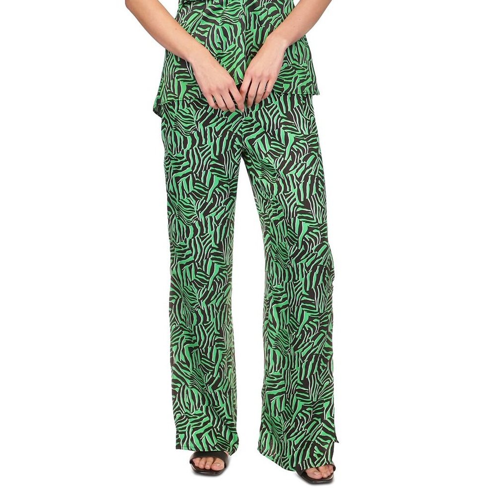 MICHAEL MICHAEL KORS Women's Zebra-Print High-Slit Pants  Spring Green B4HP
